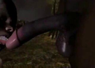 Big boobs blonde gets fucked in a crudely animated 3D zoo porno