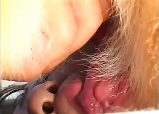 Throating session with a dog that prefers fucking Japanese bitches