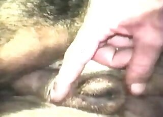 Perverted zoophile starts fucking his own dog in a kinky zoo porn scene